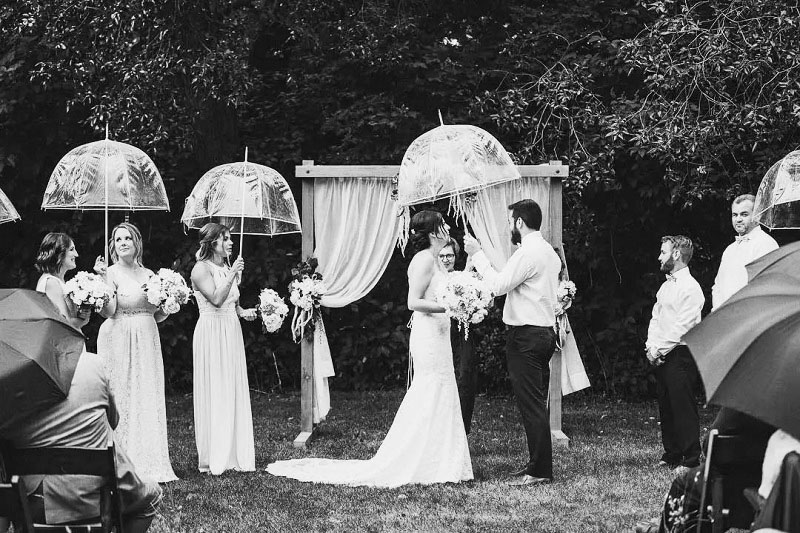 Clear dome wedding umbrella