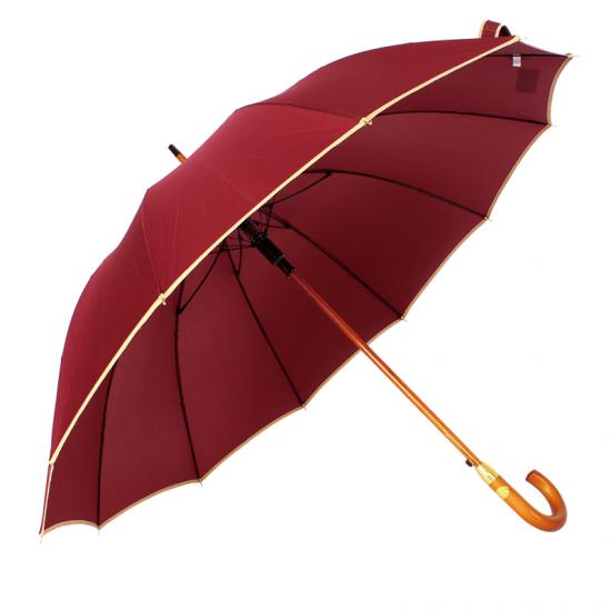 50 inch 12 iga payung terbuka otomatis dengan gagang kayu