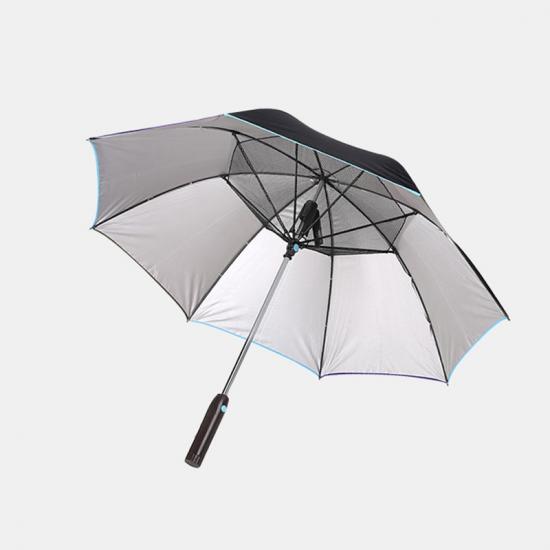 Umbrella golf besar tahan angin dengan kipas angin