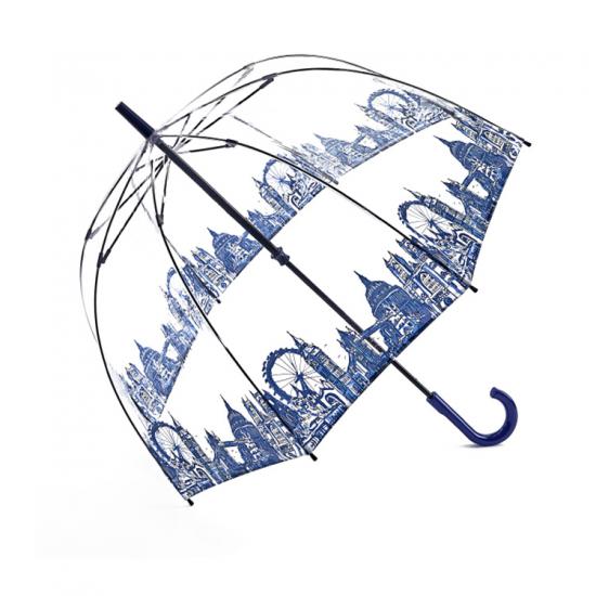 Payung Kandang Burung Transparan Pegangan Lurus Manual