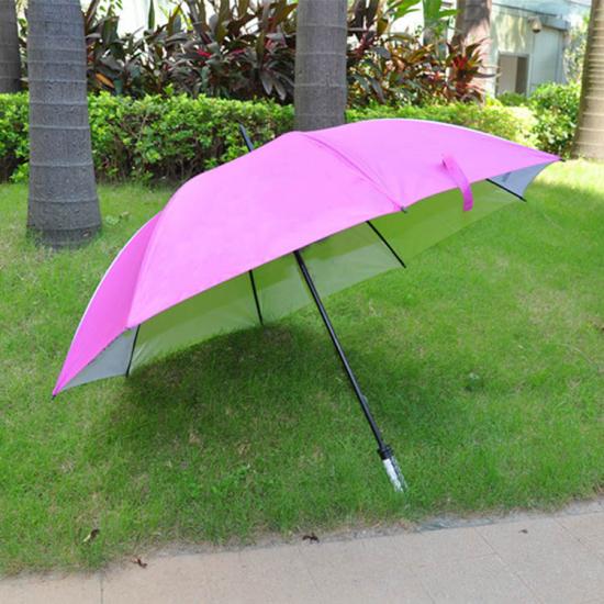 Payung Perlindungan UV berlapis perak berwarna-warni