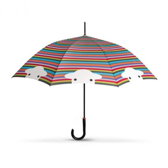 payung anak otomatis pegangan panjang pelangi bergaris
