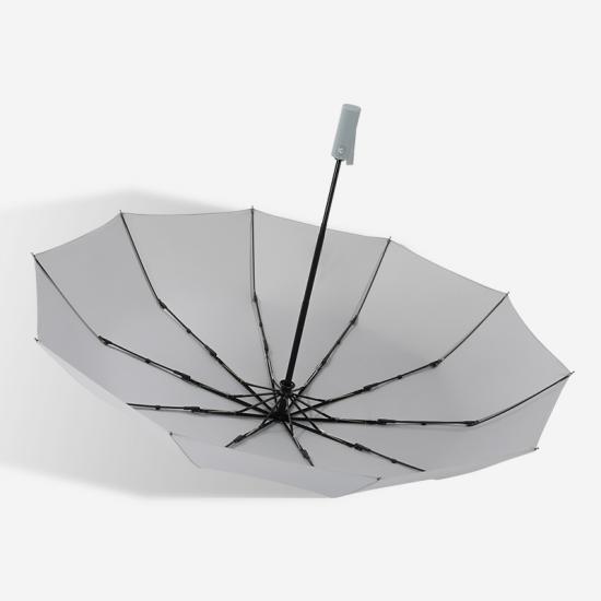 Payung Cetak Kustom Besar 12 Ribs Lipat Otomatis Payung Penebalan Bertulang dengan Logo
